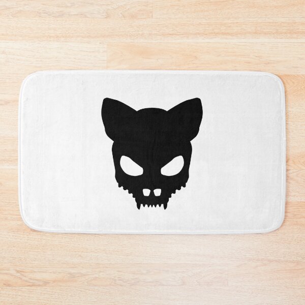 Item preview, Devil-Cat Skull In Black designed and sold by sleepingdogprod.