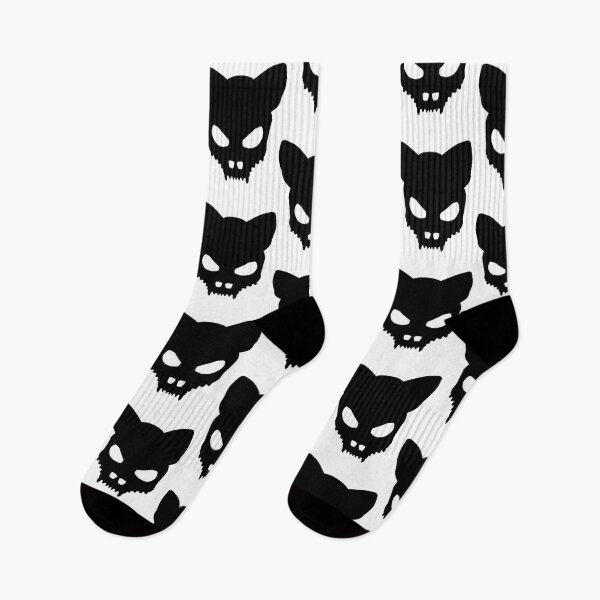 Item preview, Devil-Cat Skull In Black designed and sold by sleepingdogprod.
