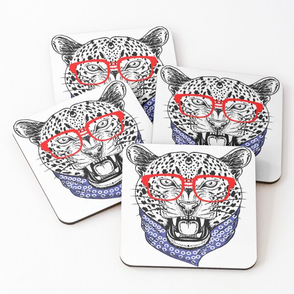 Item preview, Funny Jaguar With Bandana And Glasses designed and sold by Shekevara.