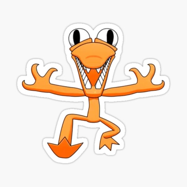 Orange Rainbow Friend  Sticker for Sale by shifflette1