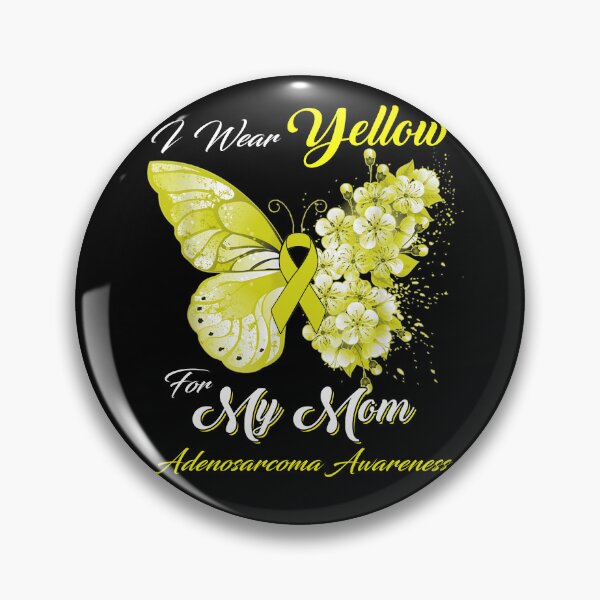 Item preview, I Wear Yellow For My Mom Adenosarcoma Awareness Butterfly Ribbon Gifts designed and sold by Adropine.
