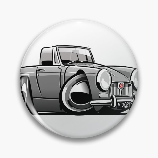 Item preview, MG Midget Mk 2 caricature grey designed and sold by car2oonz.