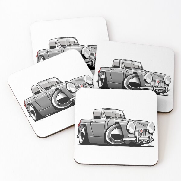 Item preview, MG Midget Mk 2 caricature grey designed and sold by car2oonz.
