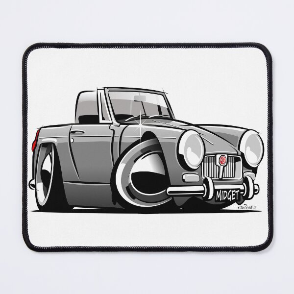Item preview, MG Midget Mk 2 caricature grey designed and sold by car2oonz.