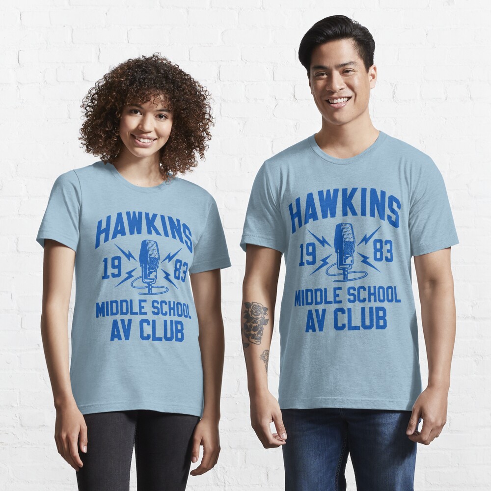 Discover Stranger Things Hawskin Middle School AV Club 1983  | Essential T-Shirt 
