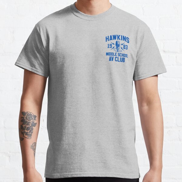 Stranger Things Girl's Hawkins Middle School Cubs 1983 T-Shirt Blue