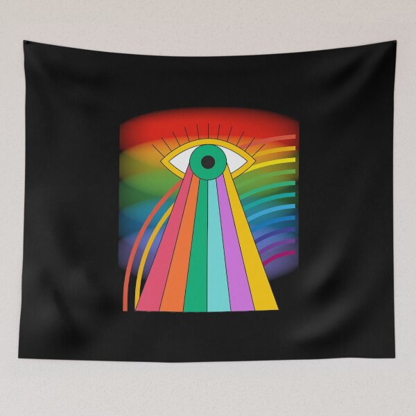 Item preview, Abstract blue pink rainbow designed and sold by The Love Quill.