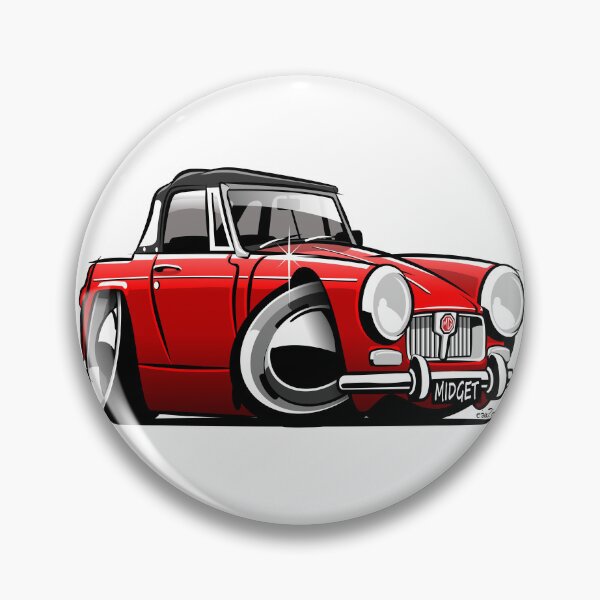 Item preview, MG Midget Mk 3 caricature red designed and sold by car2oonz.