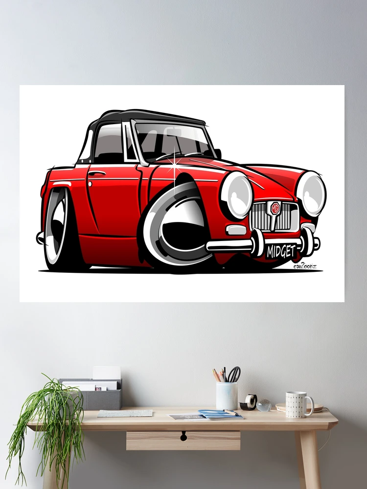MG Midget Mk 3 caricature red