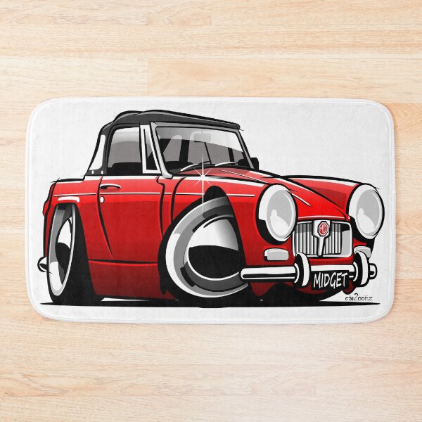 Item preview, MG Midget Mk 3 caricature red designed and sold by car2oonz.