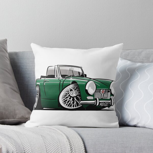 Item preview, MG Midget Mk 3 caricature British racing green designed and sold by car2oonz.