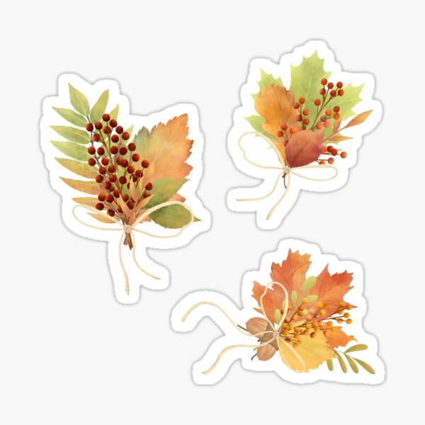Autumn Leaf Arrangements Sticker