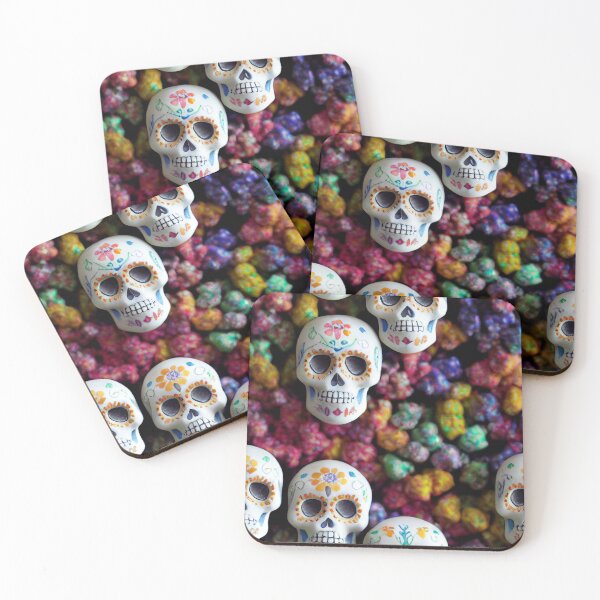 Item preview, Sugar Skulls Tile 1 designed and sold by sixblackroses.