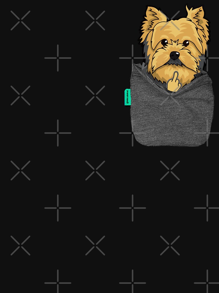 yorkie pocket t shirt