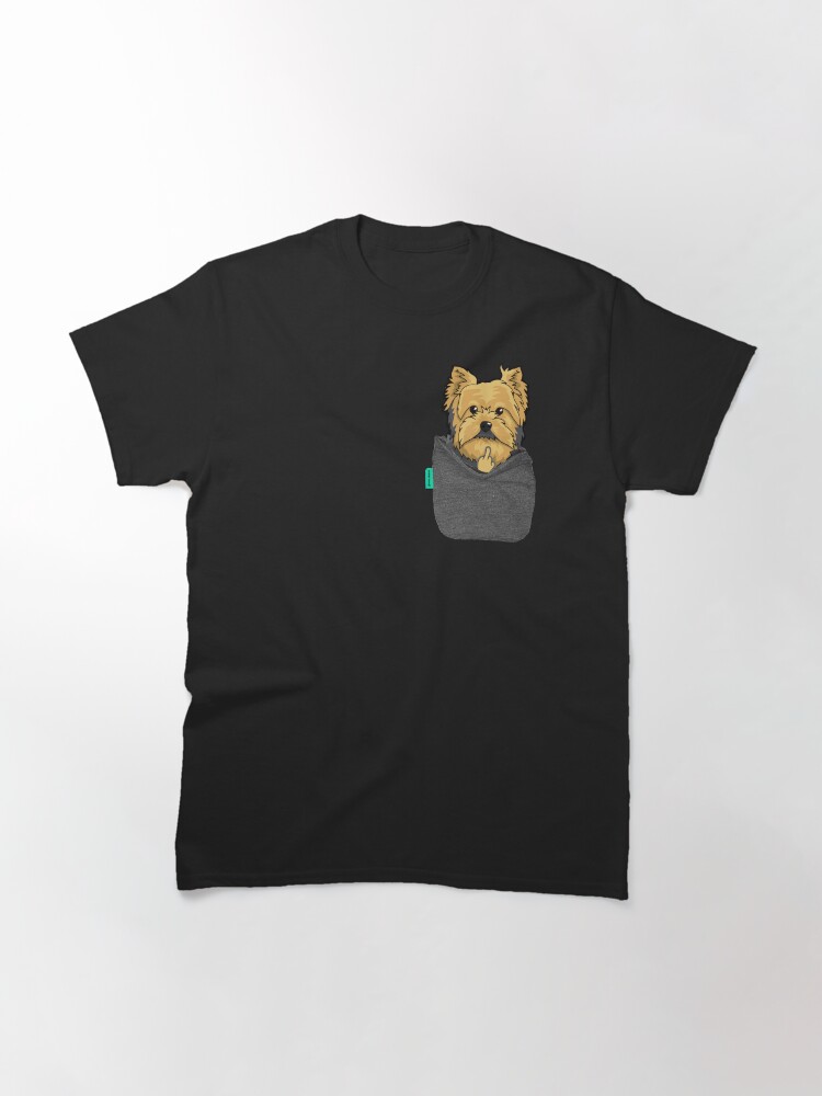 Alternate view of Yorkie FU Pocket Classic T-Shirt
