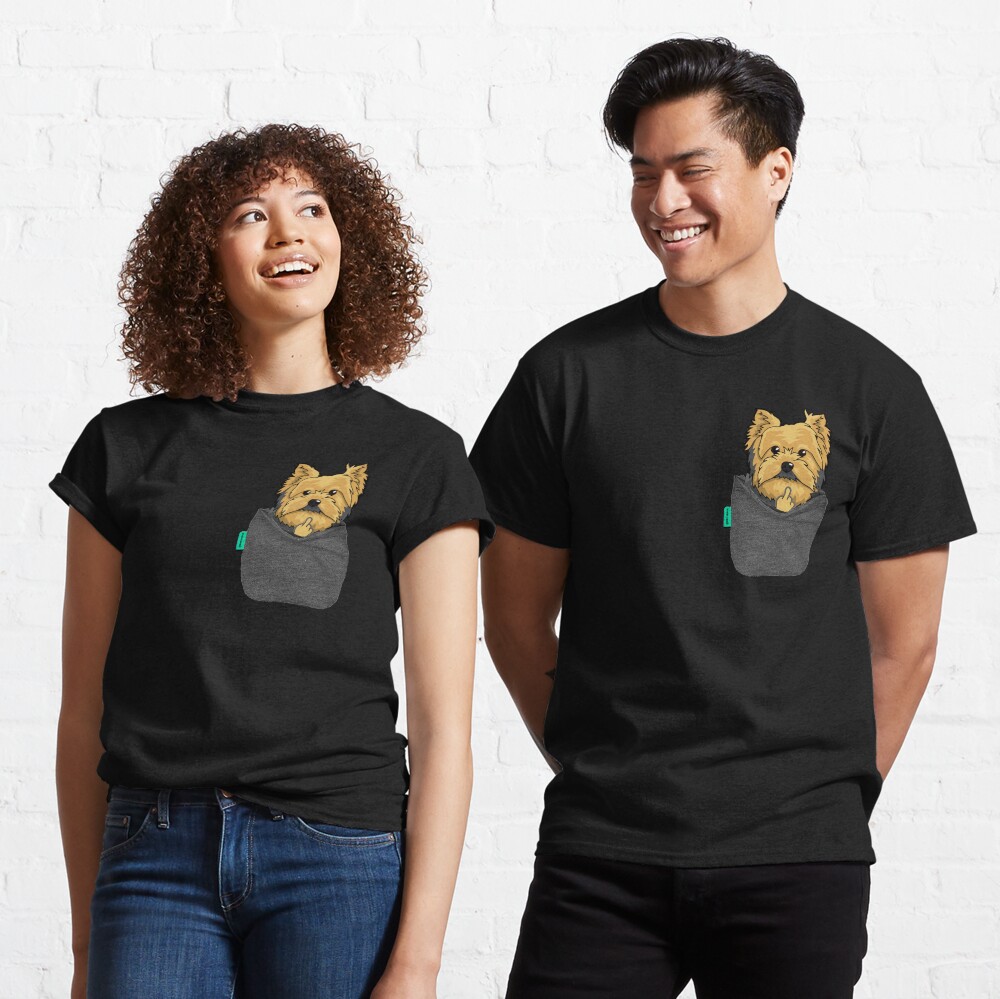 Yorkie FU Pocket Classic T-Shirt