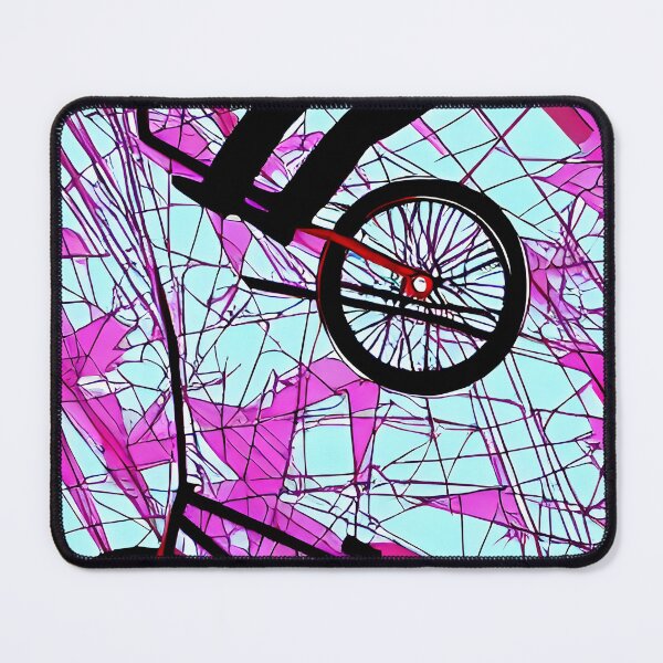 Item preview, Mosaic broken glass Bike trails , BMX synthwave aesthetic surrealism designed and sold by Scoopivich.