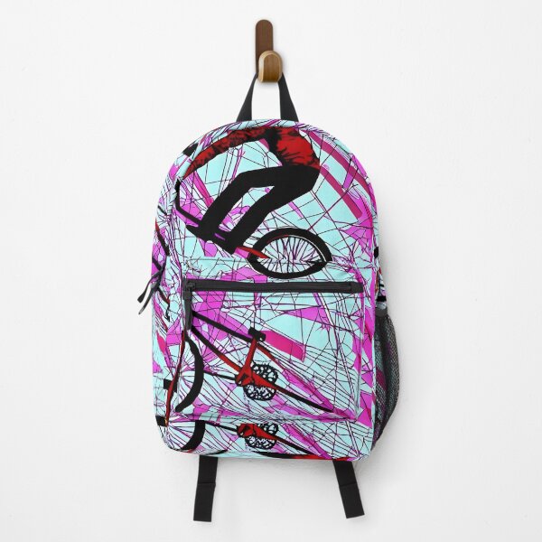 Item preview, Mosaic broken glass Bike trails , BMX synthwave aesthetic surrealism designed and sold by Scoopivich.