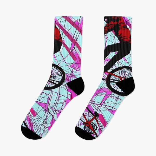 Item preview, Mosaic broken glass Bike trails , BMX synthwave aesthetic surrealism designed and sold by Scoopivich.