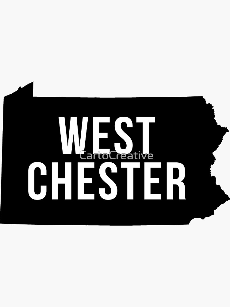 "Westchester, Pennsylvania Silhouette" Sticker by CartoCreative Redbubble
