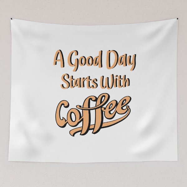 Item preview, A Good Day Starts With Coffee - (+ View this design on 75+ products) designed and sold by Julien Hebbrecht.