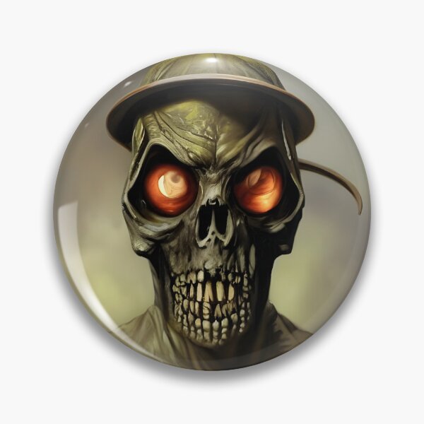 Item preview, War is Hell Zombie Army Skull Soldier designed and sold by Horrorscape.