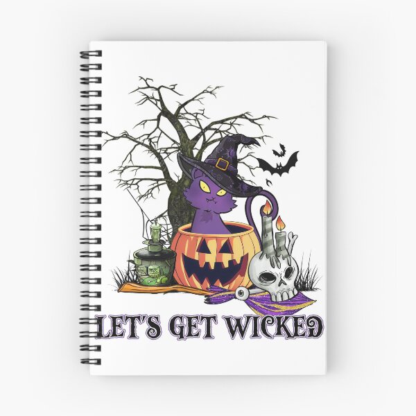 Item preview, Let's Get Wicked, Halloween With Cat And Pumpkin designed and sold by Shirtflyer.
