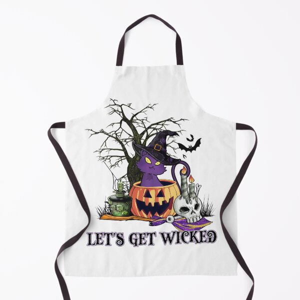 Item preview, Let's Get Wicked, Halloween With Cat And Pumpkin designed and sold by Shirtflyer.