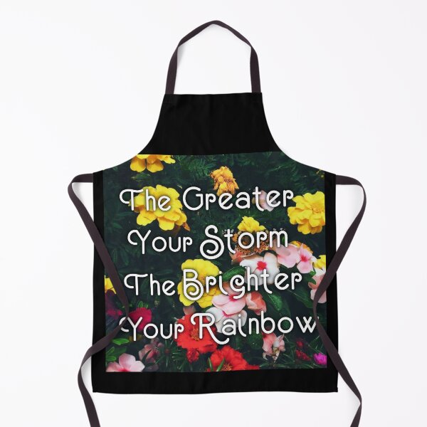 Item preview, The Greater Your Storm, The Brighter Your Rainbow, Colorful Flowers and Butterfly Inspirational Quote designed and sold by Lucidesigns.