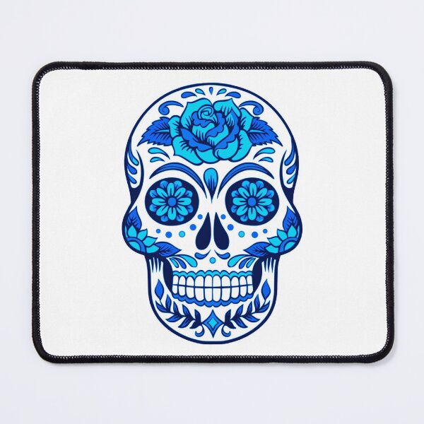 Item preview, Blue Neon Skeleton Face with Patterns designed and sold by Dven-Clothes.