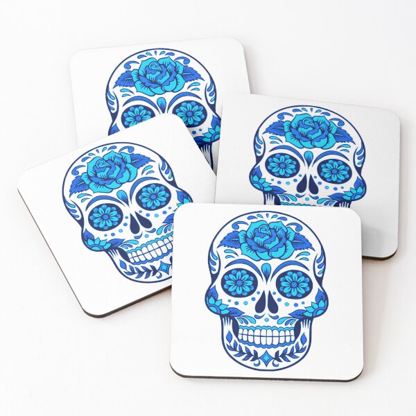 Item preview, Blue Neon Skeleton Face with Patterns designed and sold by Dven-Clothes.