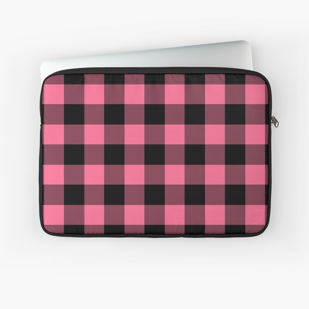 Buffalo Plaid Pink and Black iPhone Case
