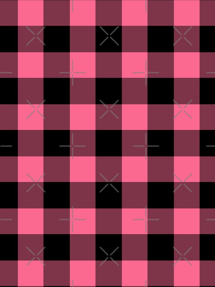 Buffalo Plaid Pink and Black iPhone Case