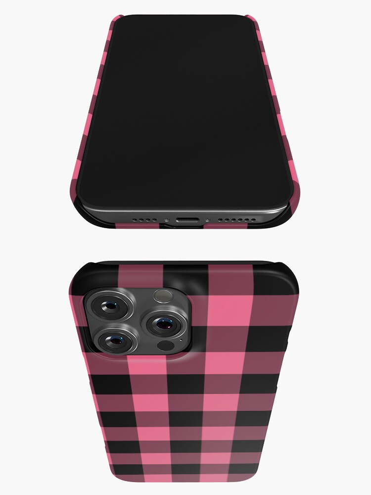 Buffalo Plaid Pink and Black iPhone Case