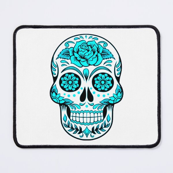 Item preview, Turquoise Neon Skeleton Face with Patterns designed and sold by Dven-Clothes.