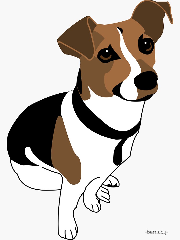 "Jack Russell Dog Vector Art!" Sticker for Sale by barnaby Redbubble