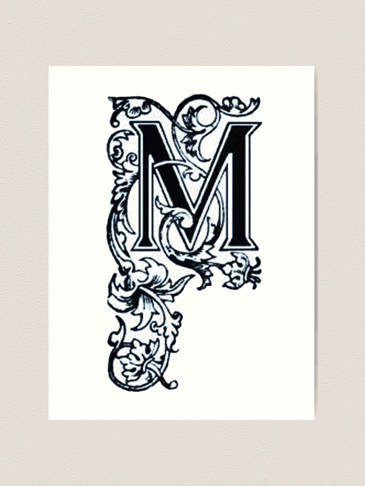 Antique Crown Monogram M MM MMM Digital Download 