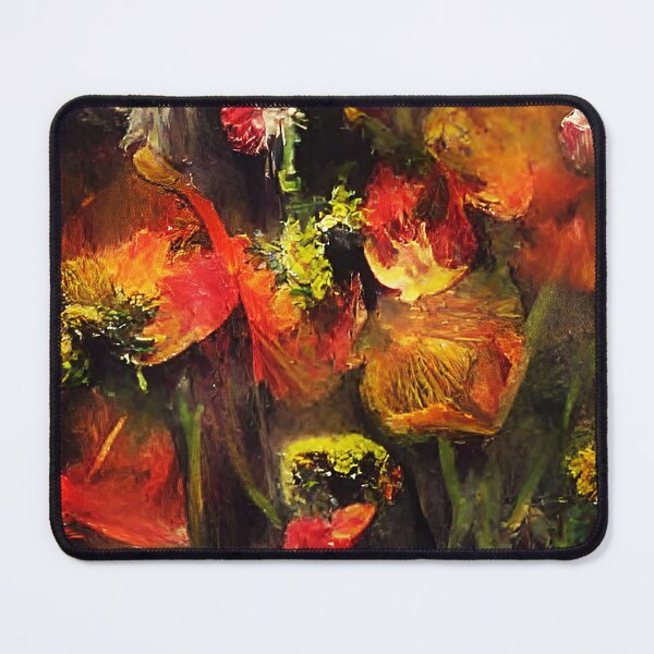Item preview, Orange Abstract Icy Flowers-Frozen Florals designed and sold by BioDigital-Jazz.
