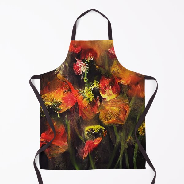 Item preview, Orange Abstract Icy Flowers-Frozen Florals designed and sold by BioDigital-Jazz.