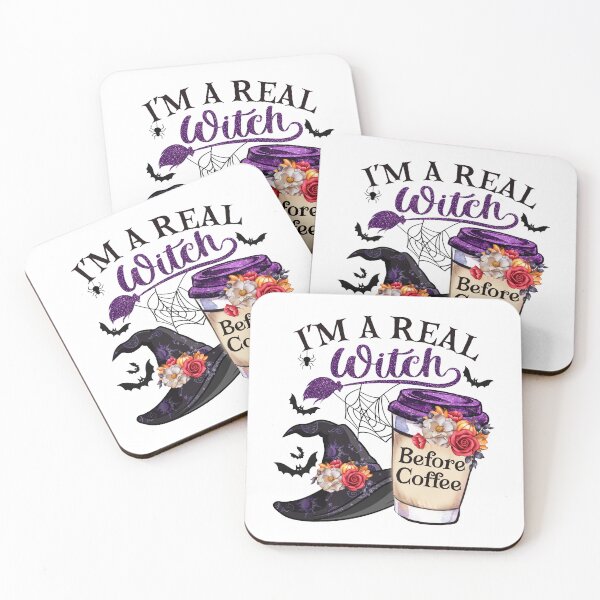 Item preview, I'm A Real Witch, Before Coffee designed and sold by Shirtflyer.