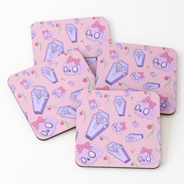 Item preview, Pastel skulls, coffins, and roses designed and sold by digitallysteph.