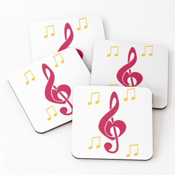 Item preview, Red Treble Clef with Heart and yellow notes designed and sold by Grepthor.