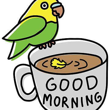 Artwork thumbnail, Good Morning Coffee Birb by Bountiful Bean