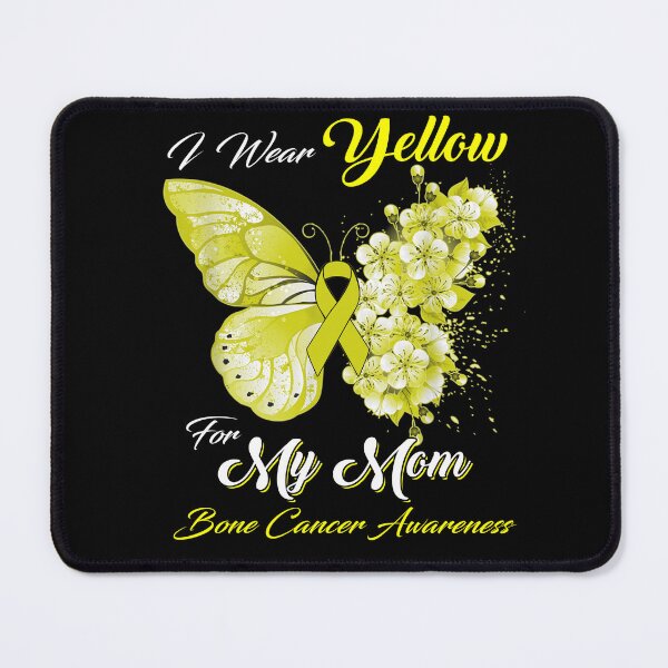 Item preview, I Wear Yellow For My Mom Bone Cancer Awareness Butterfly Ribbon Gifts designed and sold by Adropine.