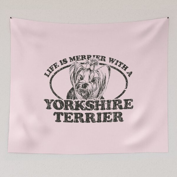 Item preview, Life is Merrier With a Yorkshire Terrier 1982 designed and sold by AstroZombie6669.
