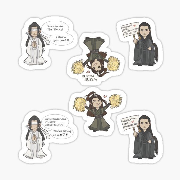 Item preview, Chibis motivacionales: ESCRITORES designed and sold by silvestrisart.