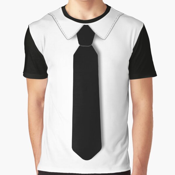 T shirt with cheap tie printed on it