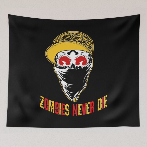 Item preview, ZOMBIES NEVER  DIE WITH CAP HALLOWEEN. designed and sold by stopamoment.