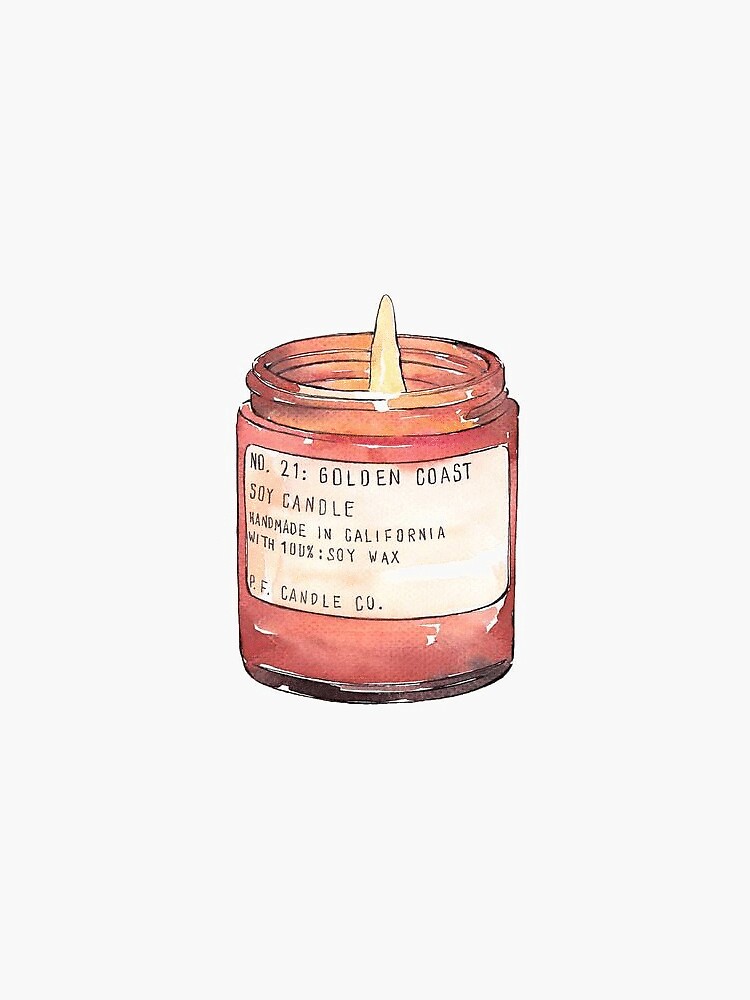 Candle  Sticker for Sale by floresmarcella