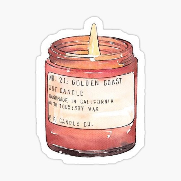 Candle  Sticker for Sale by floresmarcella
